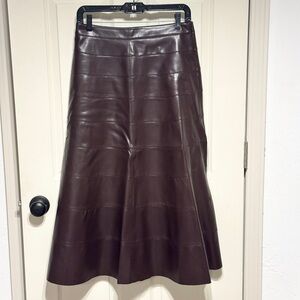 J. Crew Faux Leather A-Line Skirt